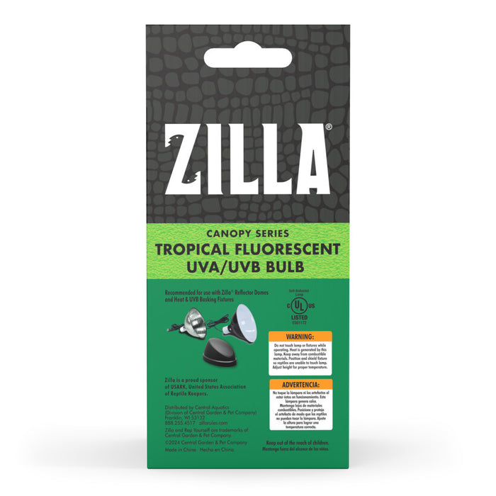 Zilla Canopy Series Fluorescent UVB/UVA Bulbs Tropical 13 W