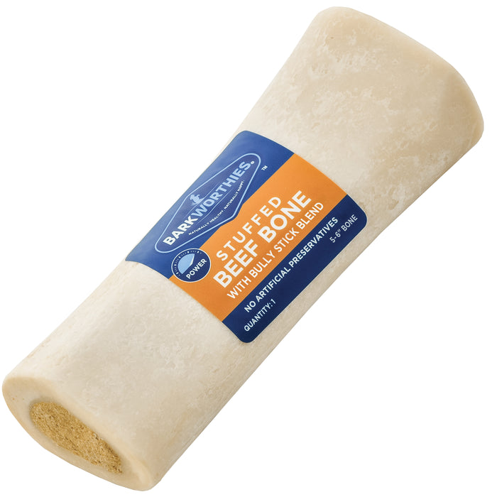 Barkworthies Shin Bone Stuffed With Bully Stick 5-6 Inches 10 Count - Image 2