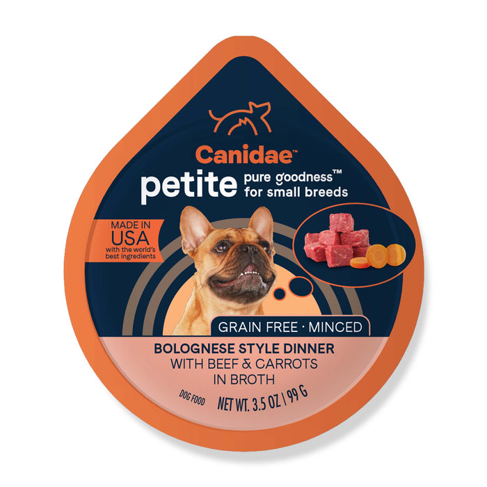 CANIDAE PURE Goodness Petite Small Breed Grain-Free Canned Dog Food Minced w/Beef & Carrots 3.5oz