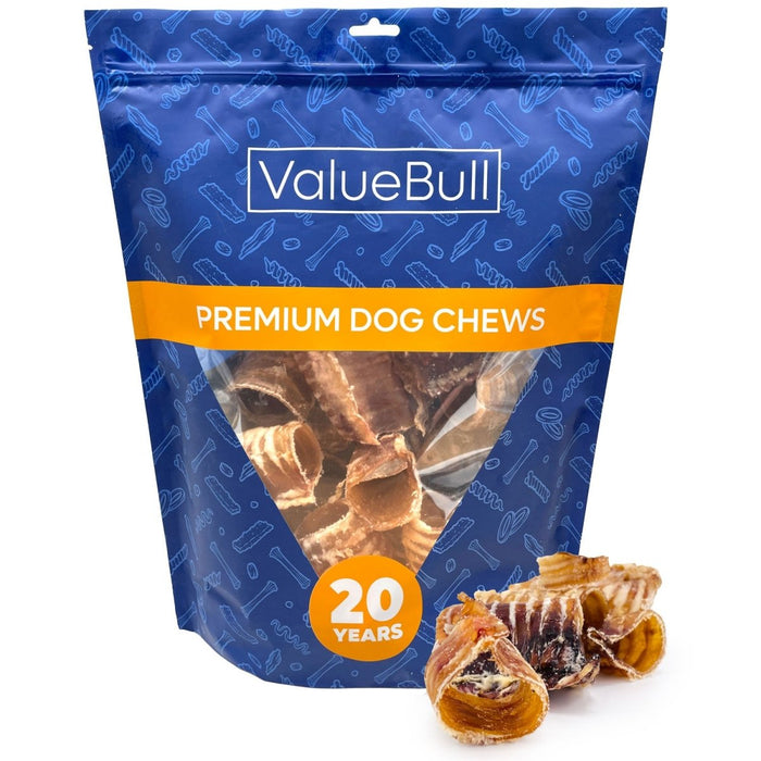 Value Pet Supplies ValueBull USA Beef Trachea Bites for Small Dogs - 1 lb