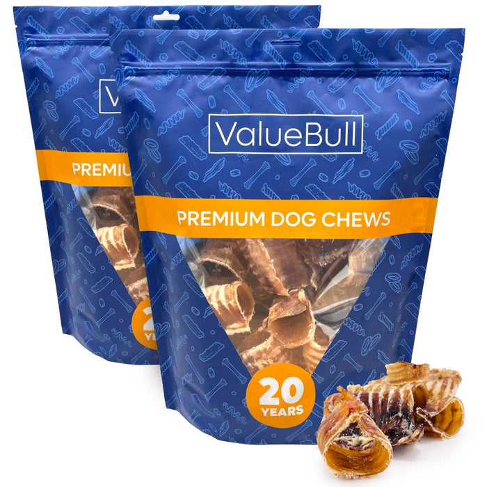 Value Pet Supplies ValueBull USA Beef Trachea Bites for Small Dogs - 2 lbs