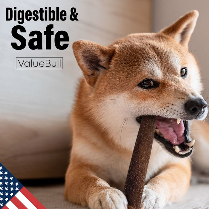 Value Pet Supplies ValueBull USA Collagen Sticks for Dogs, 6 Inch Medium Chews, Natural Long-Lasting Dog Treats, 50 Count