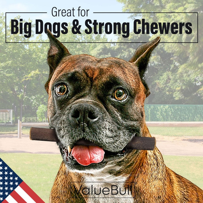 Value Pet Supplies ValueBull USA Collagen Sticks for Dogs, 6 Inch Thick Chews, Natural Long-Lasting Dog Treats, 25 Count
