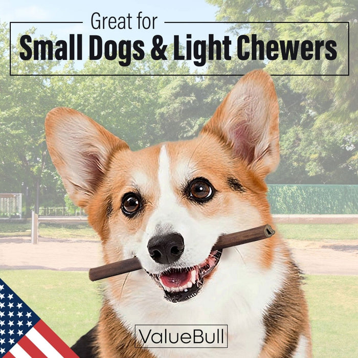 Value Pet Supplies ValueBull USA Collagen Sticks for Small Dogs, 6 Inch Thin Chews, Natural Dog Treats, 50 Count