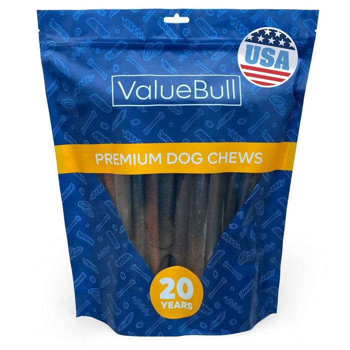 Value Pet Supplies ValueBull USA Collagen Sticks for Dogs, 12 Inch Jumbo Chews, Natural Long-Lasting Dog Treats, 25 Count