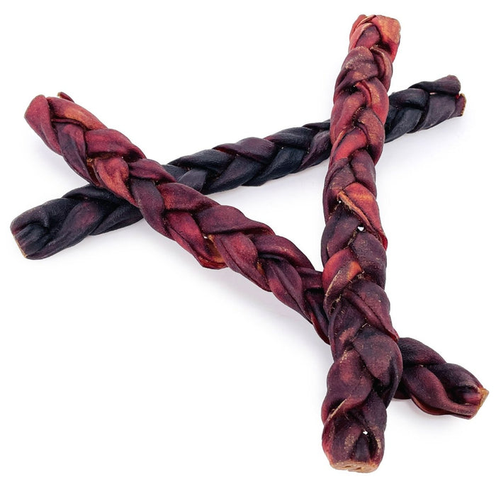 Value Pet Supplies ValueBull USA Collagen Braid Beef Large Dog Chews, Thick 12 Inch 10 Count