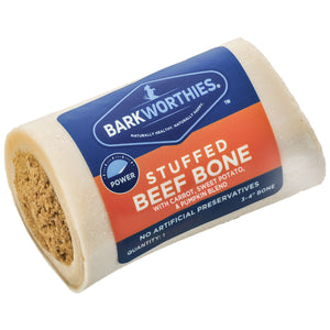 Barkworthies Stuffed Shin Bone Pumpkin, Sweet Potato & Carrot 3-4 Inches 15 Count - Image 2