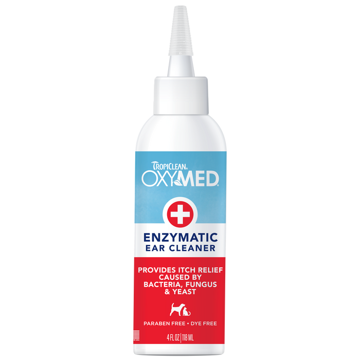 TropiClean OxyMed Enzymatic Ear Cleaner for Pets 4 oz