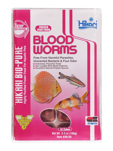 Hikari USA Blood Worm Frozen Fish Food 3.5 oz 32 Count - Image 2