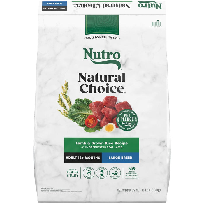 Nutro Products Natural Choice Large Breed Adult Dry Dog Food Lamb & Brown Rice 36lb
