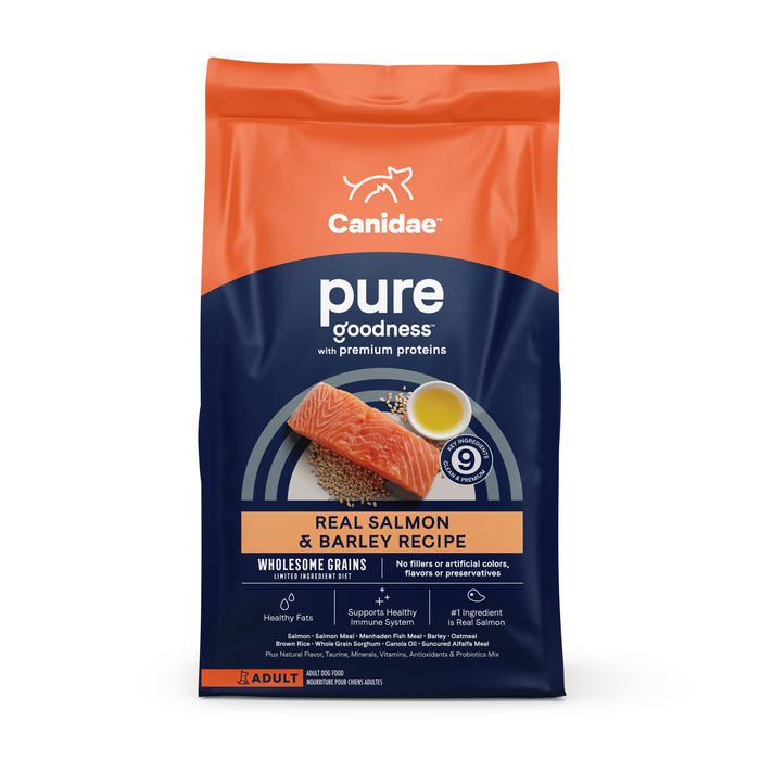 CANIDAE PURE Goodness w/Wholesome Grains Dry Dog Food Salmon & Barley 4lb