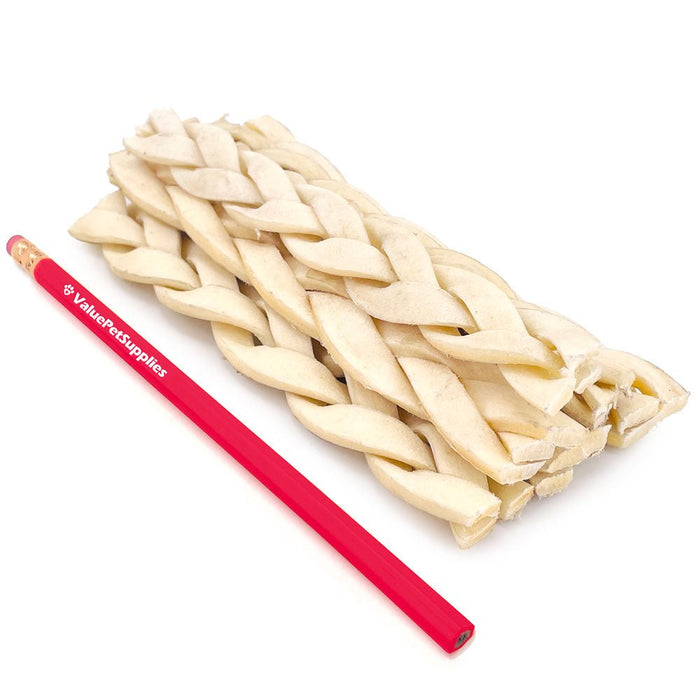 Value Pet Supplies ValueBull Beef Cheek Braids, Long Lasting Dog Chews, 5-6 Inch, 25 Count