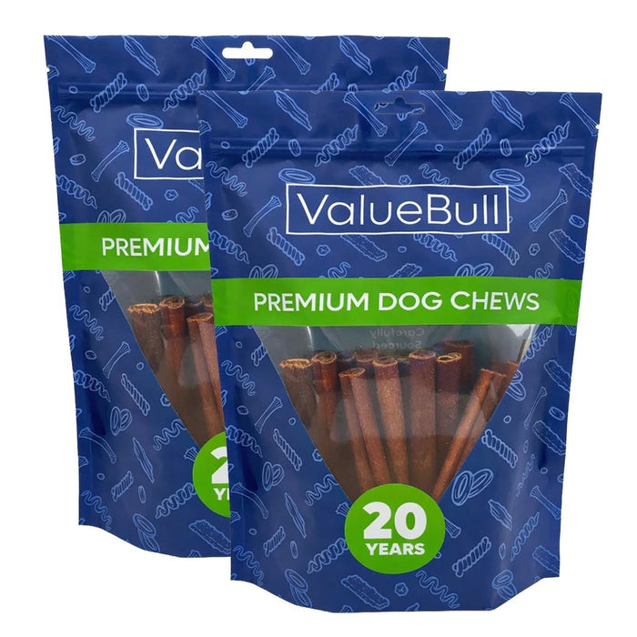 Value Pet Supplies ValueBull Buffalo Collagen Sticks for Dogs, 6 Inch Medium Chews, Natural Long-Lasting Dog Treats, 50 Count