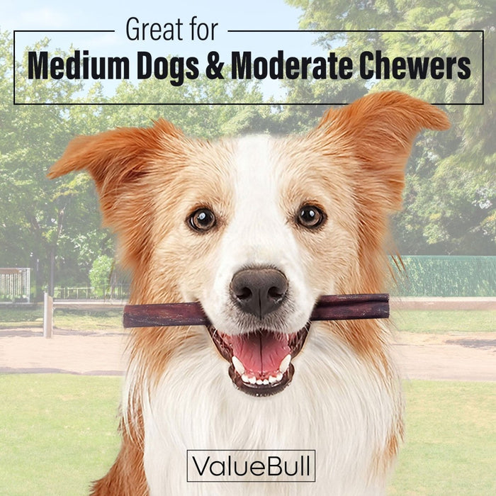 Value Pet Supplies ValueBull Collagen Sticks for Dogs, 6 Inch Medium Chews, Natural Long-Lasting Dog Treats, 50 Count