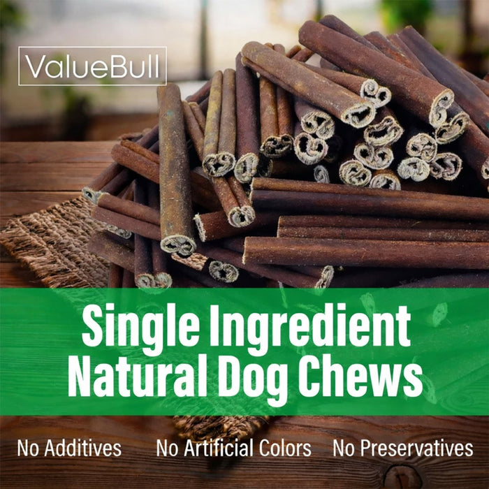 Value Pet Supplies ValueBull Buffalo Collagen Sticks for Dogs, 6 Inch Thick Chews, Natural Long-Lasting Dog Treats, 50 Count