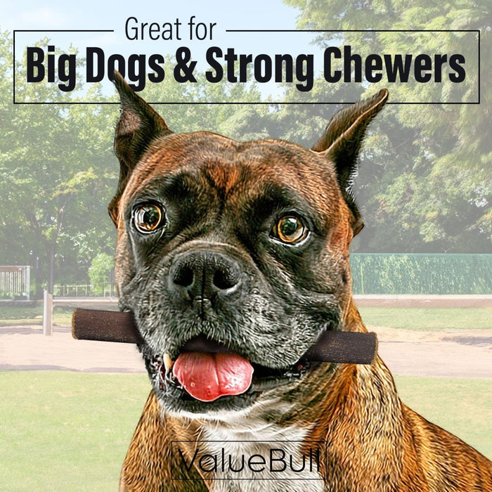 Value Pet Supplies ValueBull Collagen Sticks for Dogs, 6 Inch Thick Chews, Natural Long-Lasting Dog Treats, 50 Count