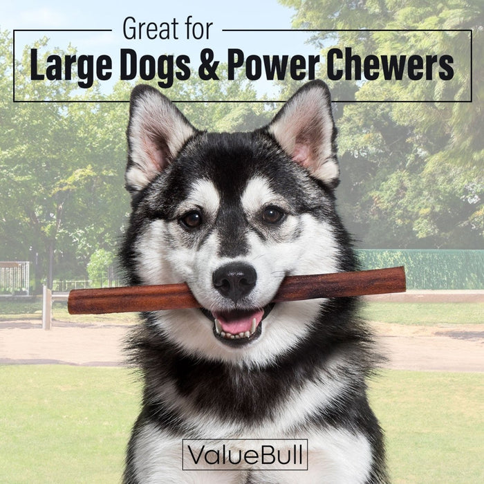 Value Pet Supplies ValueBull Collagen Sticks for Dogs, 12 Inch Jumbo Chews, Natural Long-Lasting Dog Treats, 25 Count