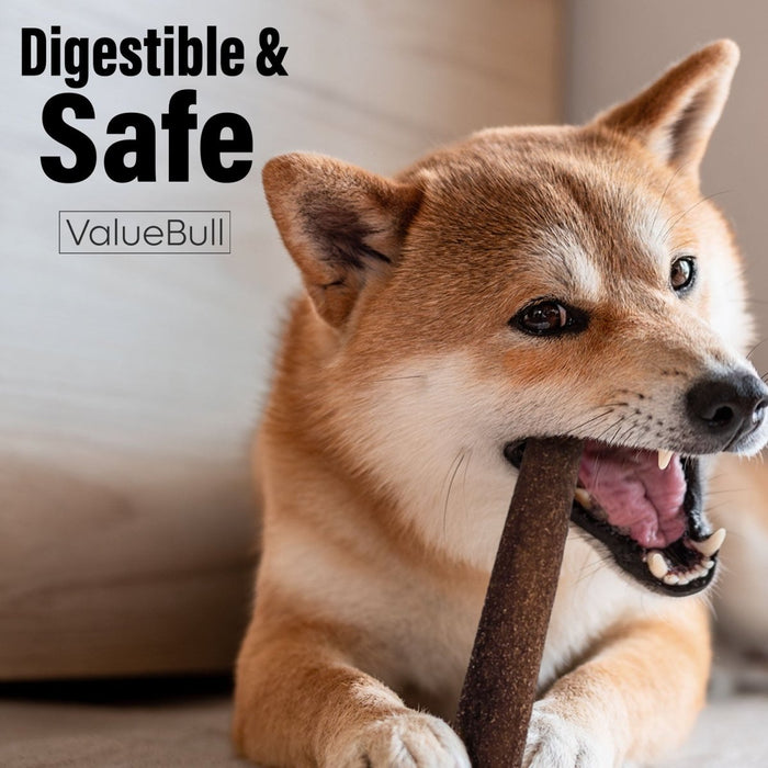 Value Pet Supplies ValueBull Collagen Sticks for Dogs, 12 Inch Medium Chews, Natural Long-Lasting Dog Treats, 25 Count