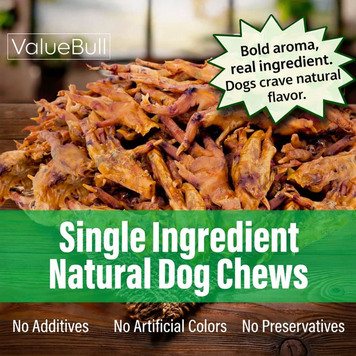 Value Pet Supplies ValueBull Chicken Feet for Dogs, 25 Count