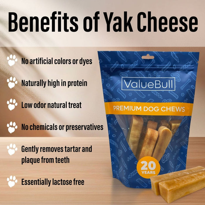 Value Pet Supplies ValueBull Himalayan Yak Cheese Dog Chews, Medium - 10 ct