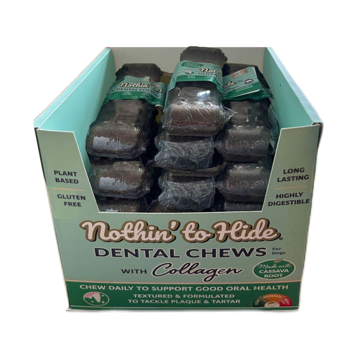 Fieldcrest Farms Nothin' to Hide Dental Wave Collagen Dog Chew Display Beef 7in