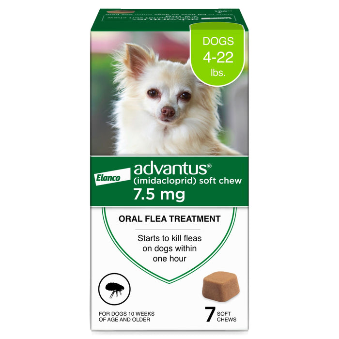 Elanco Advantus Chewable Flea Treatment for Dogs 7ct SM Dogs (4-22 lbs)