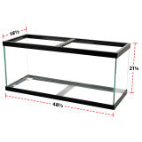 Aqueon Standard Glass Rectangle Aquarium Clear Silicone Black 75