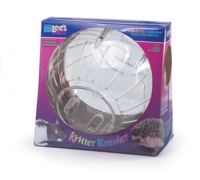 Lee's Aquarium & Pet Products Kritter Krawler Clear View-Thru Running Ball Clear Jumbo