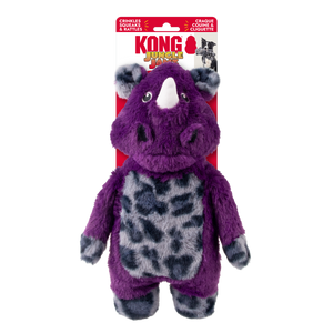 KONG Jungle Jamz Rhino Dog Toy Purple MD/LG - Image 2