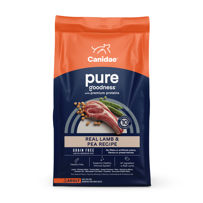 CANIDAE PURE Goodness Grain-Free LID Dry Dog Food Lamb & Sweet Potato 22lb