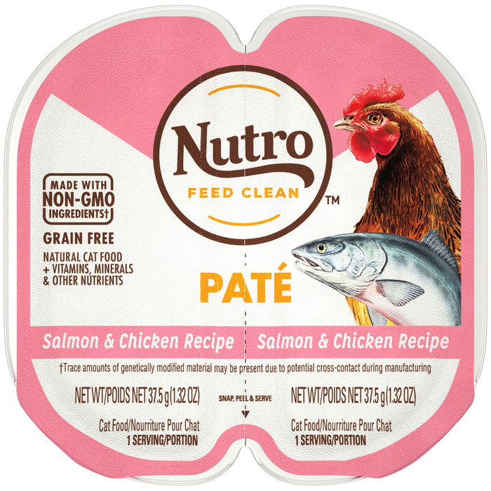 Nutro Products Perfect Portions Grain Free Paté Adult Wet Cat Food Salmon & Chicken 2.6oz 24pk