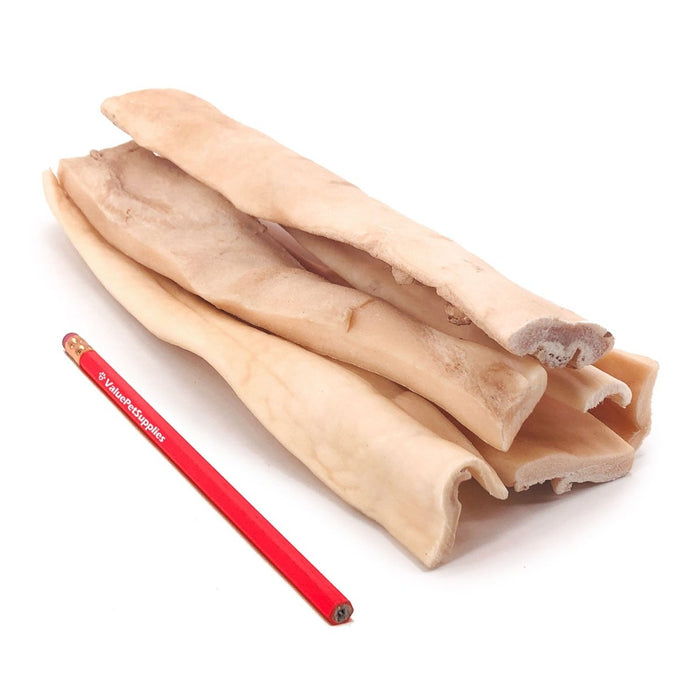 Value Pet Supplies ValueBull Beef Cheek Slices, Long Lasting Dog Chews, Thick 9-10 Inch, 10 Count