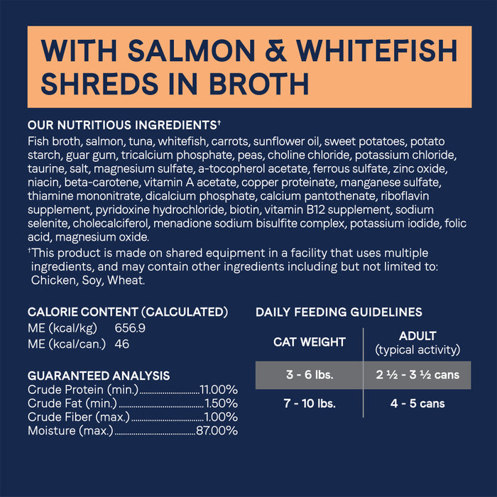 CANIDAE PURE Goodness Canned Cat Food Salmon & Whitefish in Broth 2.46oz | 24 Pk