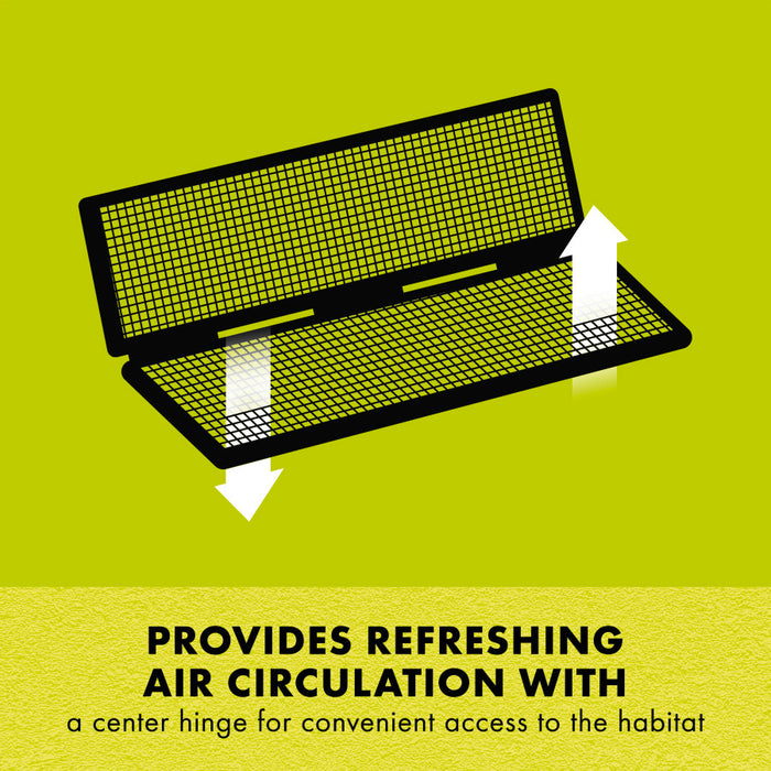 Zilla Fresh Air Screen Cover with Center Hinge 20 x 10 inches