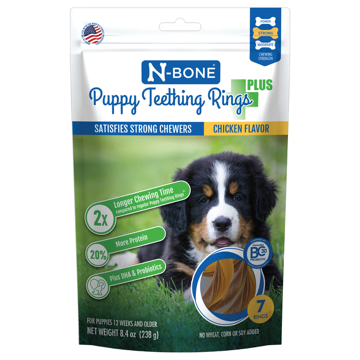 N-Bone Puppy Teething Rings Plus Chicken 7 ct