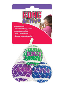 KONG Tennis Ball with Bells Cat Toy Multi-Color One Size - Image 2
