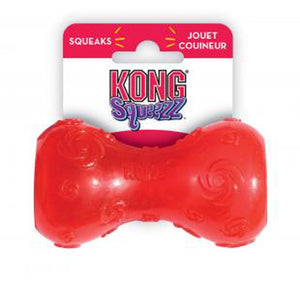 KONG Squeezz Dumbbell Dog Toy Assorted SM - Image 2