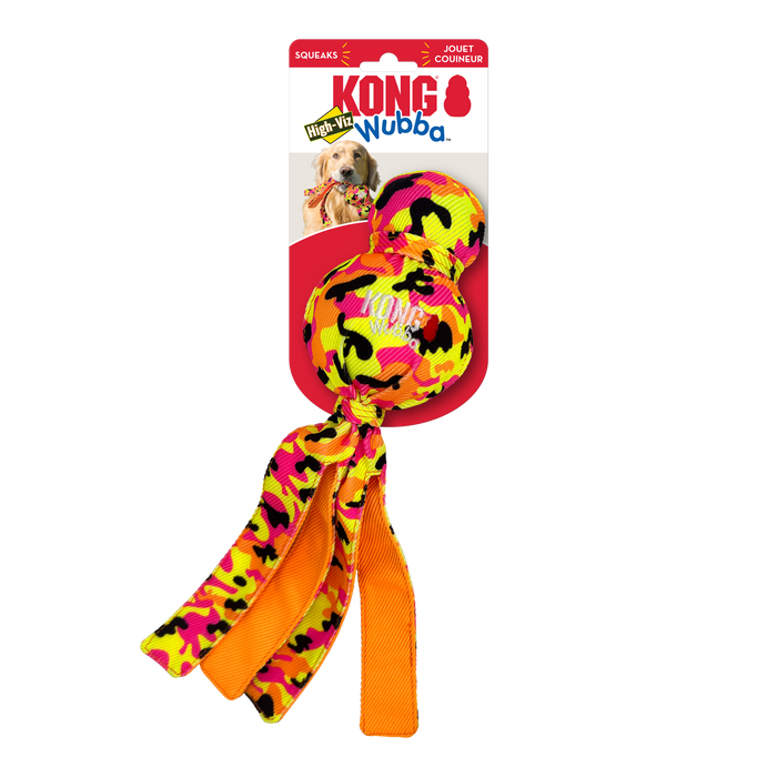 KONG Wubba Ballistic High-Viz Dog Toy Assorted LG - Image 2