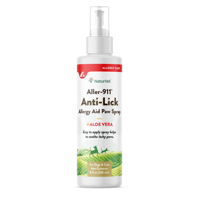 NaturVet Aller-911 Anti-Lick Allergy Aid Paw Spray 8oz