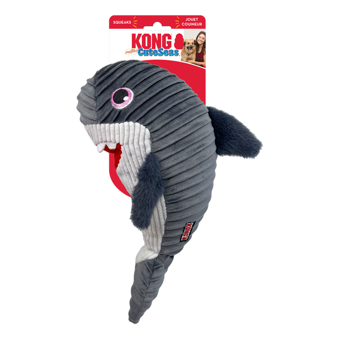KONG Cuteseas Rufflez Dog Toy Shark MD/LG - Image 2