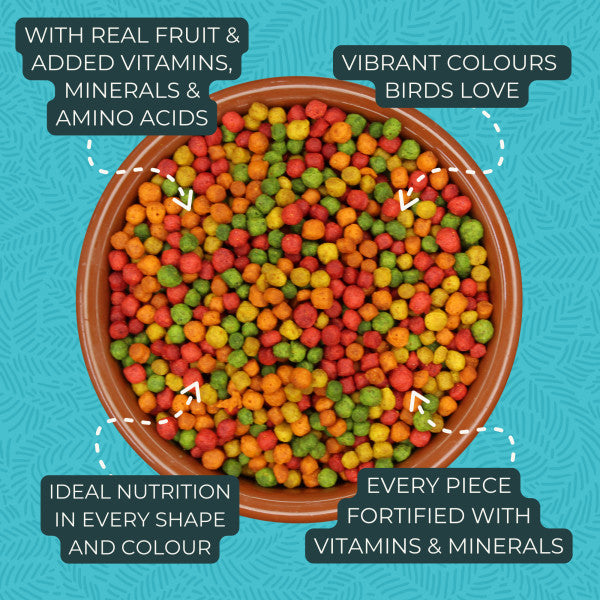 ZuPreem AvianBreeder FruitBlend Bird Food for Medium Birds - Cockatiels, Lovebirds, Conures, Quakers 2lb