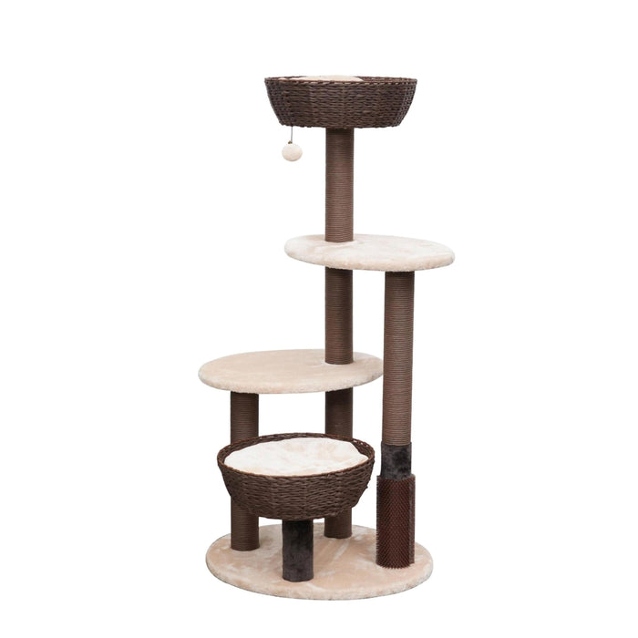 PetPals Pharoah 5-Level Cat Tree Brown & Cream 48in