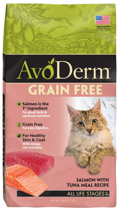 AvoDerm Natural Grain Free Salmon with Tuna Meal Dry Cat Food 5 lb