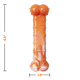 Nylabone Power Chew Textured Bone Dog Chew Toy 70th Birthday Orange Swirl Chicken Medium (1 Count)