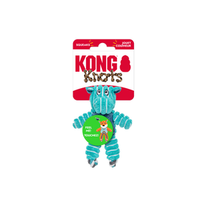 KONG Floppy Knots Hippo Dog Toy Blue XS - Image 2