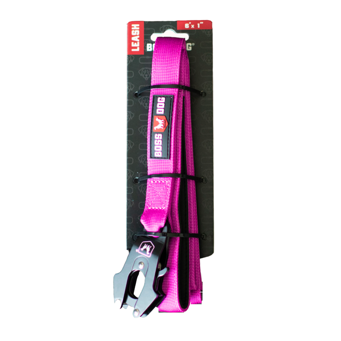 Boss Dog Tactical Dog Leash Hot Pink 6ft