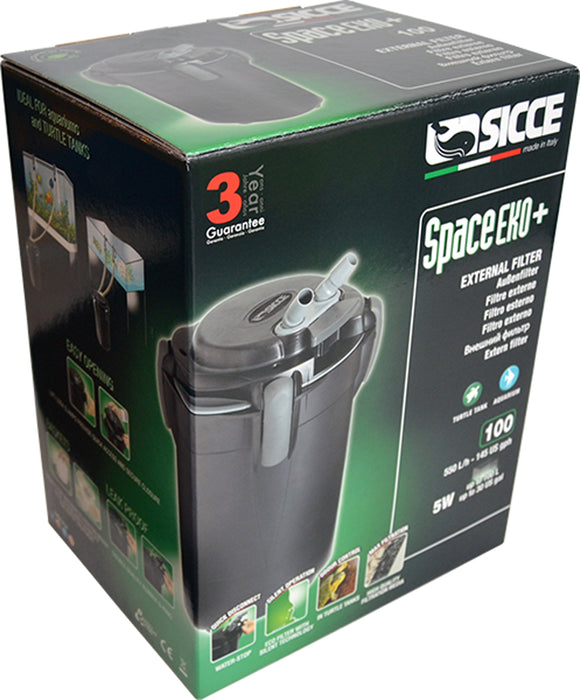 Sicce SPACE EKO 100 Canister Filter - up to 30 gallon aquariums - 145 GPH - Image 2