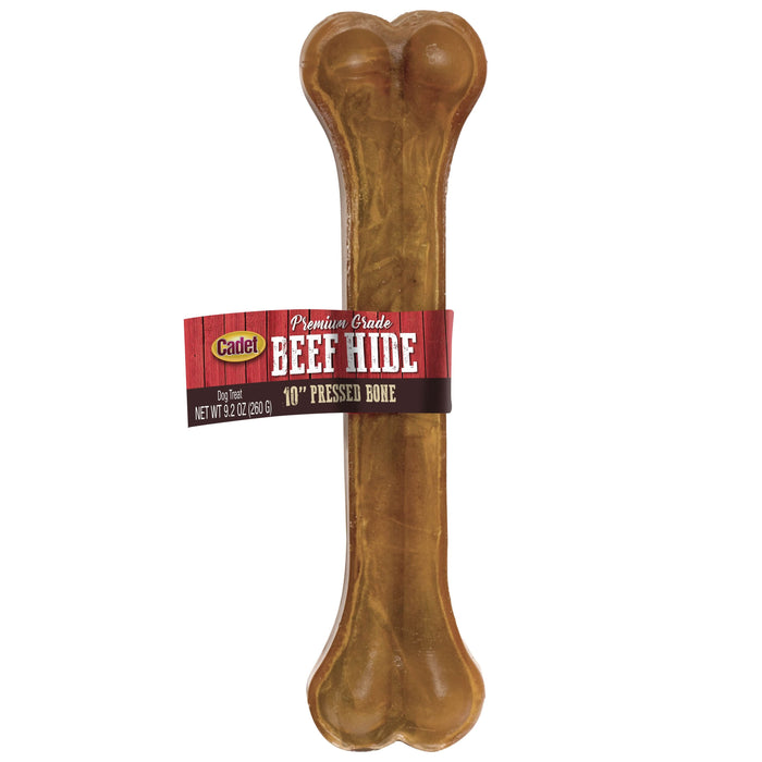 Cadet Premium Grade Pressed Beef Hide Bones 10 Inch (1 Count)