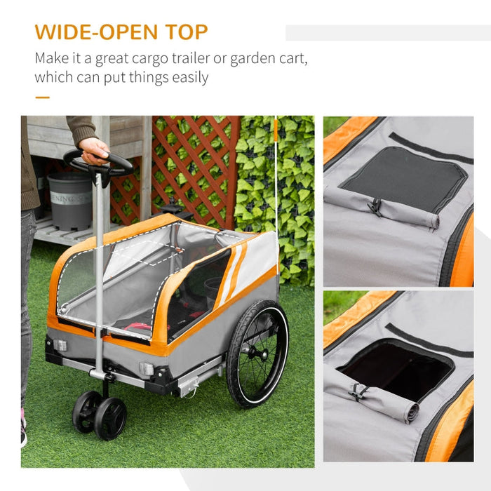 Furr Baby Gifts Pet Bike Trailer 2-in-1 Travel Stroller