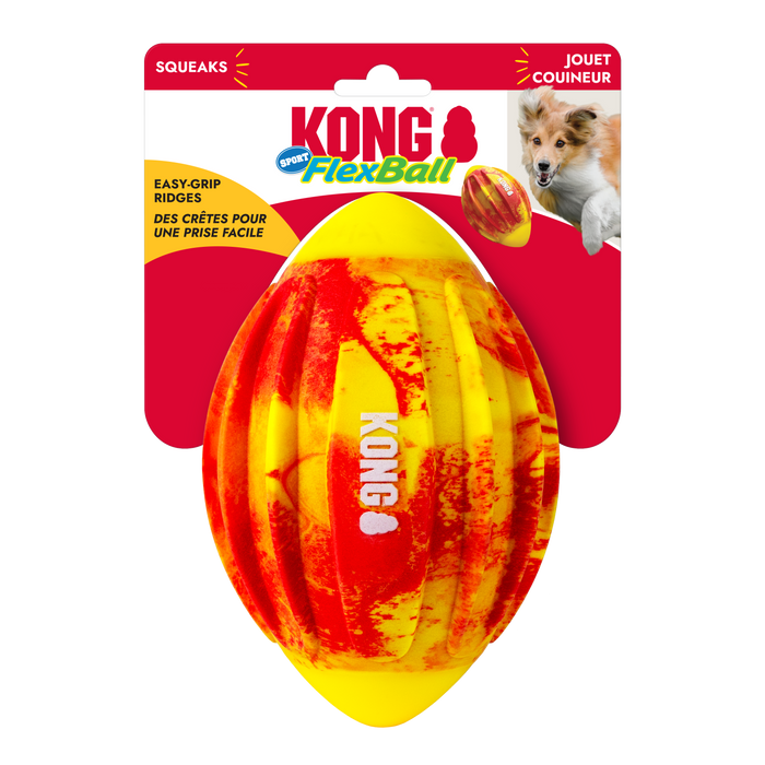 KONG Flexball Sport Football Dog Toy MD - Image 2